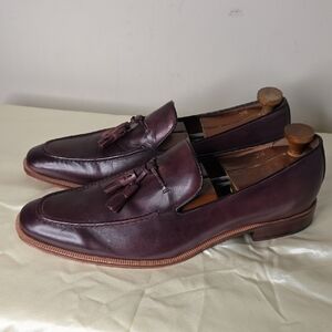 Blake Mckay Burgundy Tassel Leather Loafers Size 13
